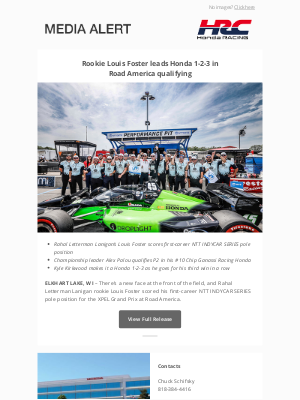 Honda - Rookie Louis Foster leads Honda 1-2-3 in Road America qualifying