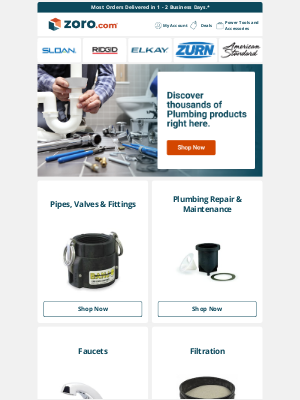 Zoro - Find What You Need for the Toughest Plumbing Jobs.
