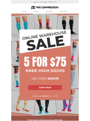 PRO Compression - Say goodbye to 5 for $75