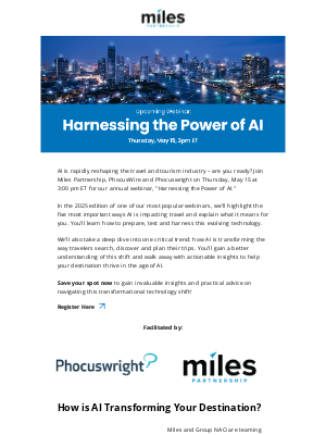 Miles Partnership - Upcoming Webinar: How AI Is Affecting Search & Discovery