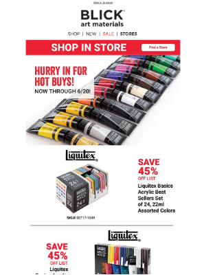 Blick Art Materials - Yesss! Your HOT BUYS are here