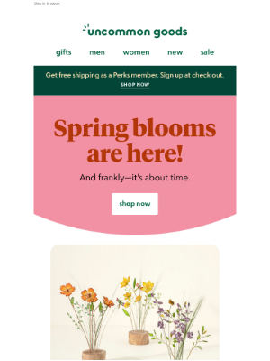 UncommonGoods - Florals? For Spring?