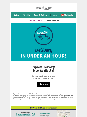 Total Wine & More - Express Delivery: Drinks to You in Under an Hour
