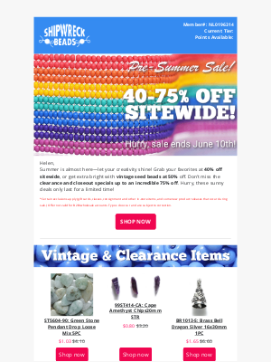 Shipwreck Beads - Final Days—40% OFF Sitewide Ends Tomorrow!