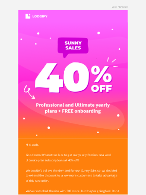 Lodgify - Sunny Sale EXTENDED! Get Lodgify at 40% off!