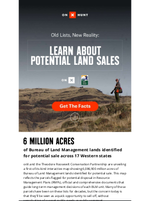 onXmaps - Over 6M Acres of BLM Marked For Sale