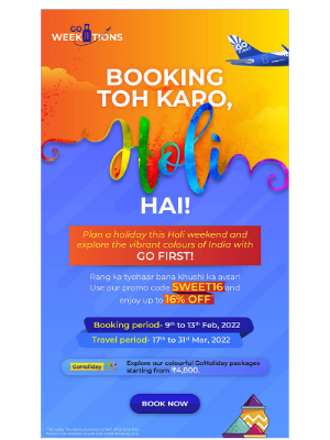 GoAir - Two occasions, one vibrant weekend!