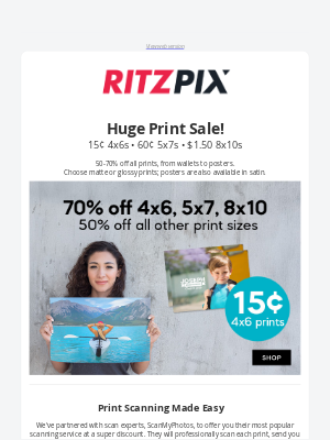 RitzPix - 50-70% OFF PRINTS ⚡ 15¢ 4x6s