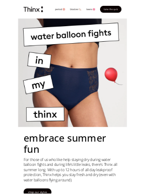 THINX - Be summer leakproof (up to 12 hours)