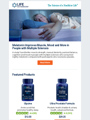 Life Extension - Sleep hormone boosts muscle and more in MS