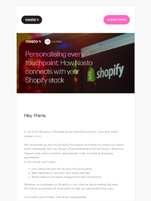 Nosto - Building (or dreaming of) a high-performing Shopify Plus store?