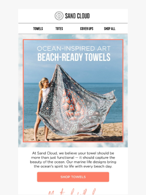 Sand Cloud Towels - It’s Giving… Coastal Masterpiece 🖼️