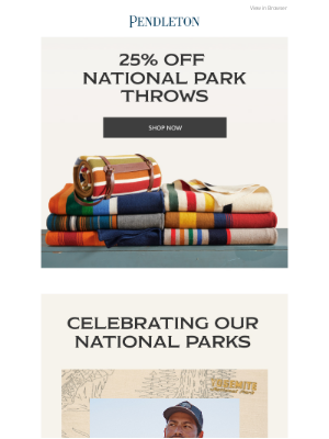Pendleton Woolen Mills - 25% off National Park Throws