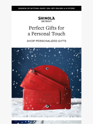 Shinola - Personalized Holiday Gifts