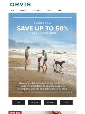 Orvis - Deals for dogs at the Summer Sale!