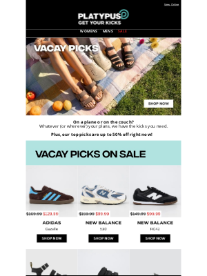 Platypus Shoes (Australia) - Vacay Kicks are Trending... And Up to 50% Off!