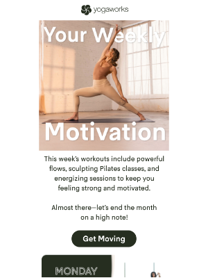 YogaWorks - 💪 Your weekly workout schedule is here