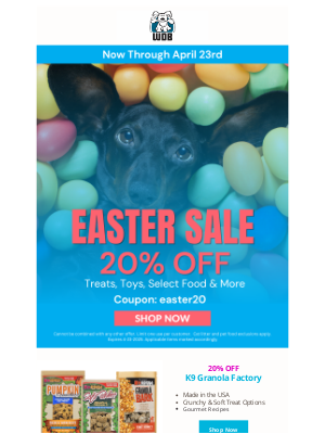 White Dog Bone - Hoppening Now: 20% OFF Easter Sale!