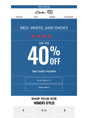 Clarks Shoes - 👠All Sizes.  🏖️ All Summer Styles. 🏷️ Up to 40% Off.