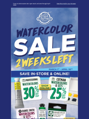 Artist & Craftsman Supply - [Reminder] Save Up To 40% OFF MRSP On Select Watercolors!