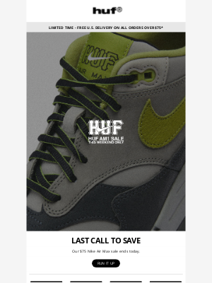 HUF Worldwide - LAST CALL ON A STRAIGHT DEAL