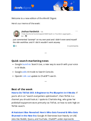 Ahrefs - Ahrefs’ Digest #236: Brand SEO, TikTok SEO, and more