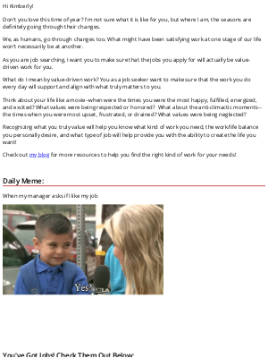 lifetime.com - Kimberly, make sure the work you do everyday matters to you!