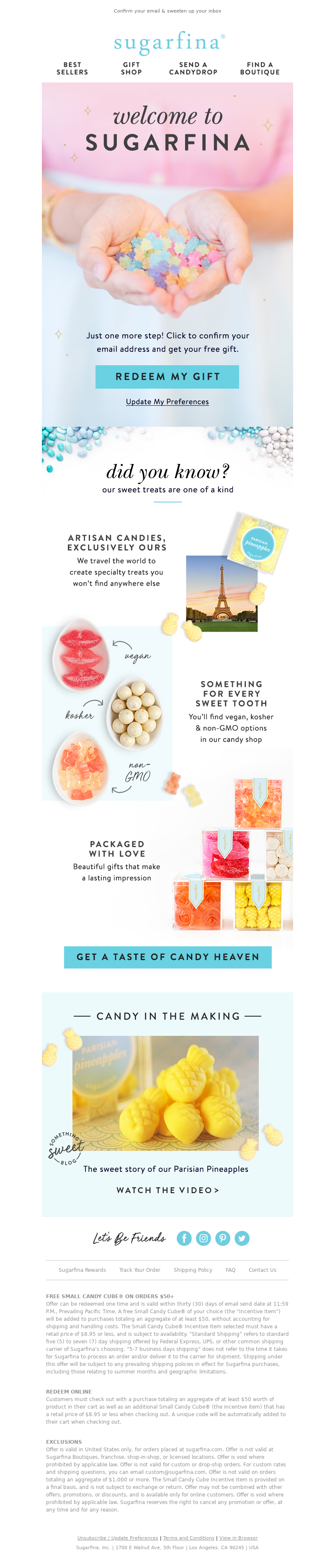 Sugarfina - A Welcome Gift Just For You