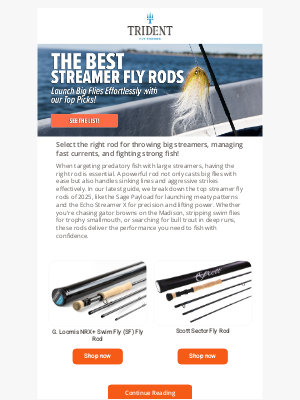 tridentflyfishing.com - The Best Streamer Fly Rods for 2025 🎣