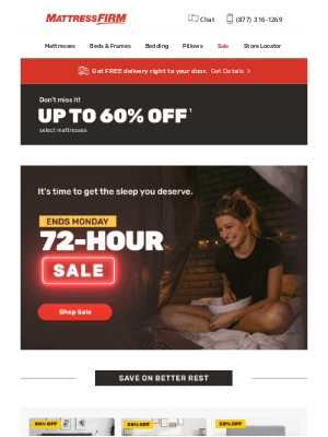 Mattress Firm - Your DISCOUNT is worth up to 60% off (ready to shop?) See what's going on inside