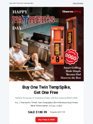 ThermoPro - Save $189🛒Twin TempSpike BOGO Offer