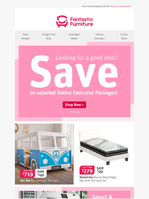 Fantastic Furniture (Australia) - Limited Time Online Exclusive Deals! ⏰