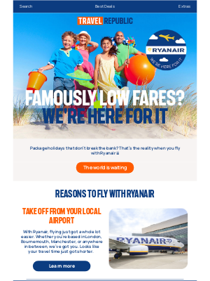 Travel Republic (United Kingdom) - Why fly Ryanair? ✈️