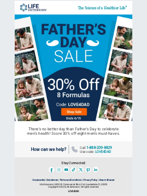 Life Extension - 👨 30% OFF: Shop Father's Day Faves!