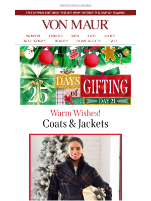 Von Maur - 🎄Button Up Your Last-Minute Gift-Giving With Coats!