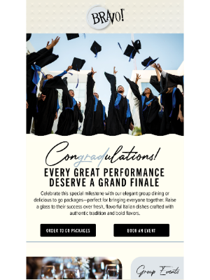 BRAVO! Italian - Planning a Graduation Celebration? Start Here