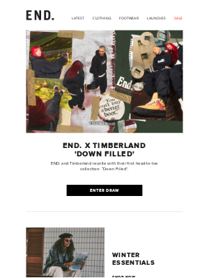 END. - END. x Timberland 'Down Filled' - register now