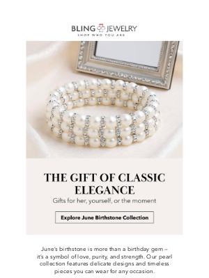Bling Jewelry - Timeless Pearls for June Birthdays