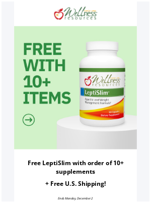 Wellness Resources - Free LeptiSlim with Super Sale order!