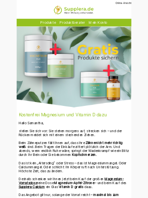 Laneva (Germany) - Kostenfrei Magnesium und Vitamin D dazu