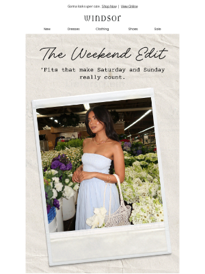 Windsor Fashions - I can’t. I have plans.