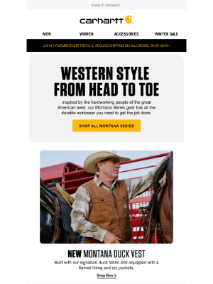 Carhartt - Saddle up, new Montana Series gear just arrived