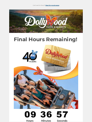 Dollywood - Season Pass Prices Increase After Tonight! ⏰ Get Yours Before Time Runs Out!