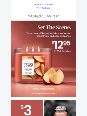 The Yankee Candle Company - 🔥 Fill Your Cart: $12.95 3-Wick Candles & More