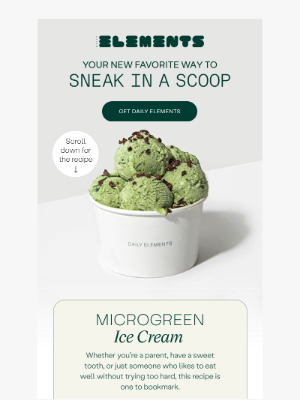 Daily Elements - Ice cream with benefits? 🍦