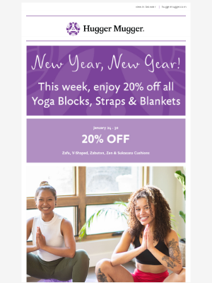 Hugger Mugger - Enjoy 20% Off All Yoga Blocks, Straps & Blankets
