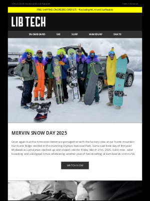 Gnu Snowboards - Mervin Snow Day 2025
