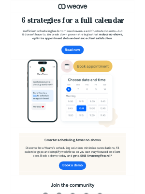 Weave - 📅 Expert tips: Build a smarter client scheduling template