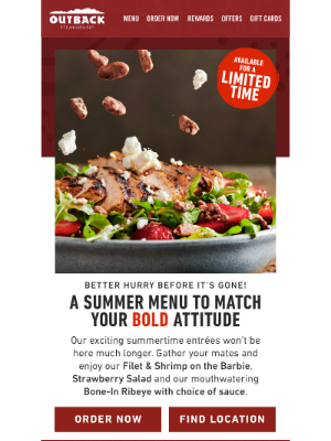 Outback Steakhouse - ☀️ Don’t miss this limited-time menu!