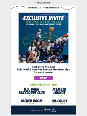 Minnesota Timberwolves - Exclusive Invite: Wolves Open House